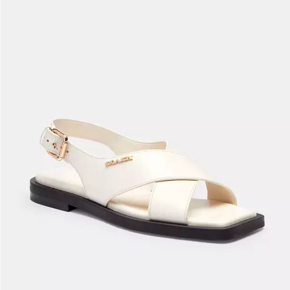 Coach Link Criss Cross Sandal US 8.5 CHALK